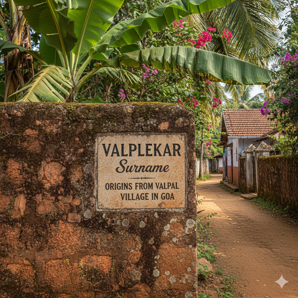 Valplekar Surname: Origins from Valpal Village in Goa