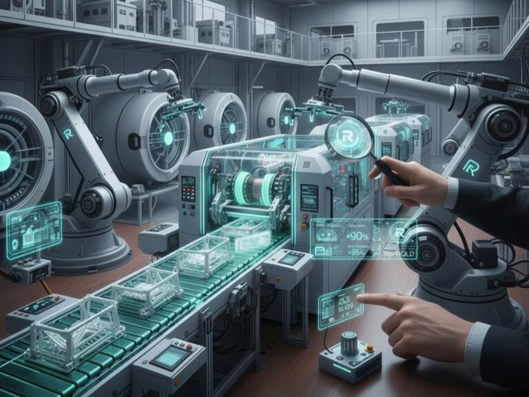 Advanced manufacturing line featuring Repmold systems designed to enhance production speed and sustainability