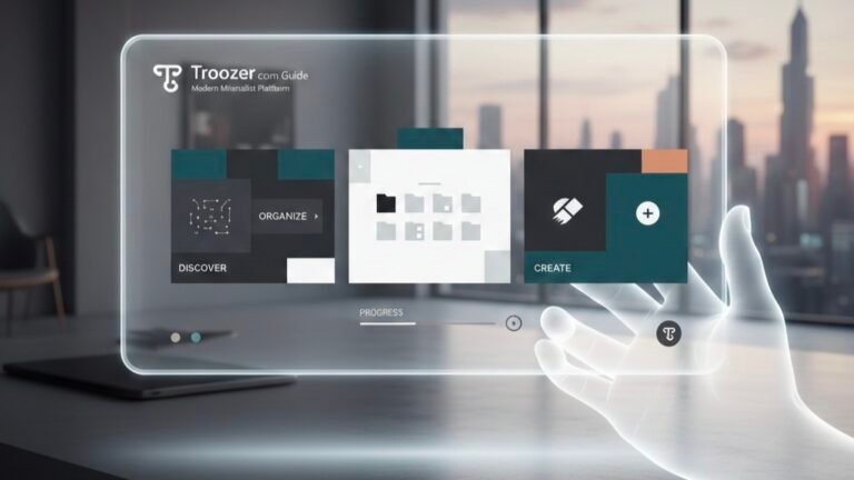 Troozer com dashboard showing clean digital layout