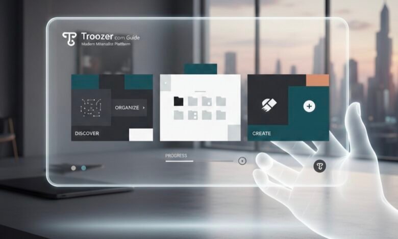Troozer com dashboard showing clean digital layout